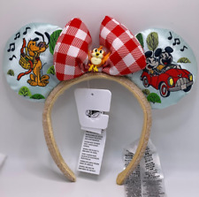 Disney Parks Mickey and Minnie Mouse Runaway Railway Ears Headband Chuuby picture