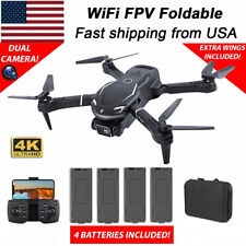 2023 New RC Drone With 4K HD Dual Camera WiFi FPV Foldable Quadcopter +4 Battery picture