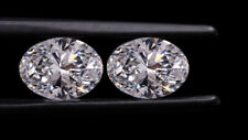 Loose CVD Diamond Pair 5.60 Ct Oval , D Color, 8 x 10 mm, Clarity IF , Certified picture