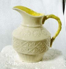 Vintage Belleek Cleary Creamer Mothers Day Yellow White 5th Mark 2nd Porcelain picture