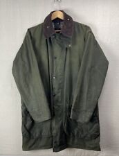 Barbour Border A200 Waxed Jacket Men’s XXL Olive Green Coat Hunting Vintage Boho picture