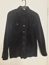 Vintage 90s Tom of Finland Black Corduroy Long Sleeve Shirt Men's Size M picture