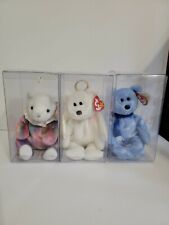RARE Beanie Babies In Box- Mint Cond- Halo, April Birthday, 1999 Holiday Teddy picture