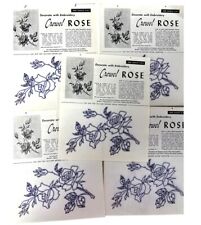 Coats & Clark's Vintage Transfer Leaflets Crewel Rose 817 to Embroider Lot of 5 picture