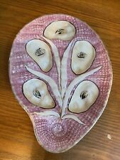 Antique German Moser Design Hand Painted Porcelain Oyster Plate Circa 1880-1890 picture