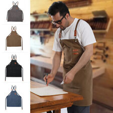Mens Aprons Canvas Woodworking Vintage For Gardening Work Shop Apron Heavy Duty picture