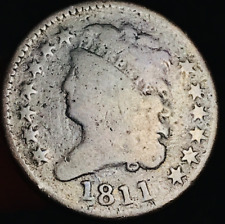 1811 Classic Head Half Cent 1/2C Ungraded Choice US Copper Coin CC21665 picture