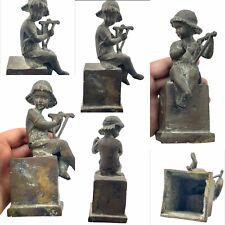 Unique Old Roman Bronze Baby Sitting Figure Sculpture picture