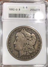 1892 O $1 MORGAN SILVER DOLLAR  ANACS G 6~~EXTREMELY LOW POPULTION picture