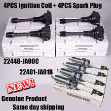 4PCS OEM Ignition Coil+Spark Plug For Nissan Altima Cube Rogue Infiniti FX50 picture