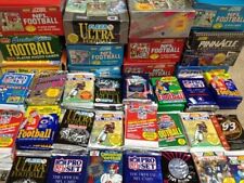 100 Unopened Vintage NFL Football Cards in factory Sealed Wax Packs picture