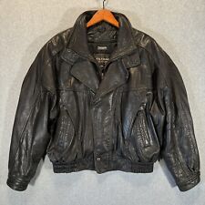 VTG Wilsons Leather sz Large Heavy Biker Motorcycle Jacket Removable Thinsulate picture