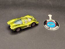 Vintage 1969 ~ Hot Wheels Redline ~ Porsche 917 ~ Lime Green W/ Button Near Mint picture
