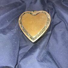 Beautiful  Vintage Heart Shaped Heavy Silver Jewelery Box picture