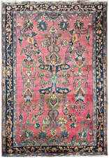 4' x 7' Antique Perssian Sarouuk Carpet Grandma Rug #F-6296 picture