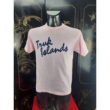 Vintage Truk Island Mens L Single Stitched Pink Shirt 1980s picture