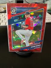 2021 Panini Donruss Optic Red Cracked Ice Prizm /7 Shane Bieber #125 picture