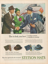 1947 Stetson Hats Flagship Whipper How To Look Your Best Airplane Print Ad picture