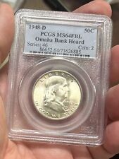 1948-D 50c Franklin Half Dollar PCGS MS64 FBL Omaha Bank Hoard picture