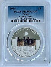 2016 Palau $5 Word of Wonders Conwy Castle PCGS PR70DCAM Limited 2,500 Mintage picture