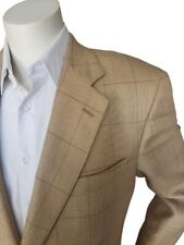 Brooks Brothers Golden Fleece Mens 41R Camelhair Blend Windowpane Sport Jacket picture