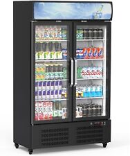 Commercial Glass 2 Door Beverage Refrigerator Cooler Merchandiser 25 Cu. Ft Bar picture