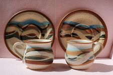 B Welsh Studio Art Pacific stoneware Pottery signed plate cup picture