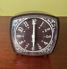 VTG 70s Wind Up Mechanical Alarm Clock Westclox Nap Brown 3 X 3 Works picture