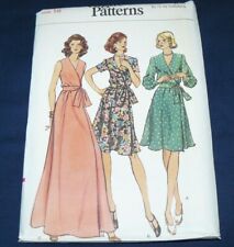 Vintage Vogue Sewing Pattern #8850 A-Line Front Wrap Dress Size 16 Uncut FF picture