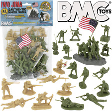 BMC WW2 Iwo Jima Plastic Army Men - 32 American and Japanese Soldier Figures picture
