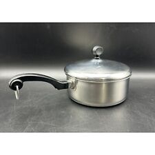 Vintage Farberware Aluminum Clad Stainless Steel 1 1/2 qt Saucepan/Pot w/Lid USA picture