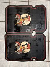 Vintage Pair of Betty Boop On The Motorcycle   Car Floor Rubber Mats 25” X 17.5” picture