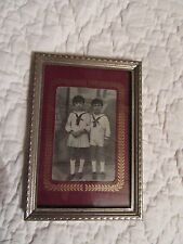 CHARMING  FRENCH VINTAGE METAL PICTURE FRAME picture