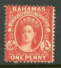Bahamas 1863 British 1p Lake QV First Issues Scott #11 Mint G199 ⭐⭐⭐⭐⭐⭐ picture