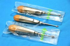 3 EA German Dental Tooth Surgery Straight Spade Concave Root Tip Elevator #60 picture