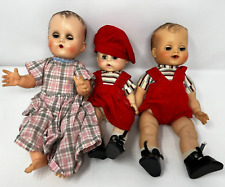 Set Of 3 Ideal 80's 12-15 Inches Tiny Baby Doll & Outfit-Vinyl picture