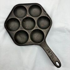Vintage Jotul Cast Iron Aebleskiver 7 Hole Pan Danish Pancake Made In Norway picture