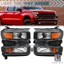 Headlight For 2019 2020 2021 Chevrolet Silverado 1500 Halogen Left+Right Side picture