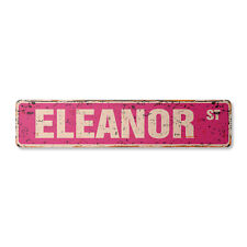 ELEANOR Vintage Street Sign Childrens Name Room Metal Sign picture