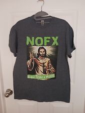 Tshirt Casual Gray Color NOFX Band Never Trush A Hippy Theme,cotton From Gildan picture