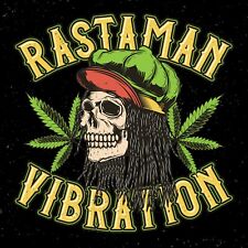 RASTA VIBRATION Banner - Weed 420 Marley Jamaica Skull Rasta Poster Sign  picture