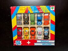 NIB Vintage 1980's Motor Force 10 Pack Metal Die Cast Toy Cars In Packaging picture