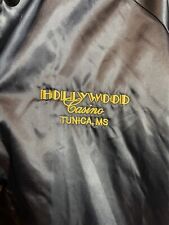 Vintage Hollywood Casino Tunica, MS Bomber Jacket Satin Mens Size S Cardinal picture