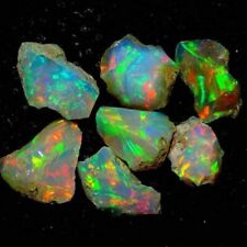 50.00Cts. 100% Natural Ethiopian Fire Welo Opal Play Of Color Rough Specimen Lot picture