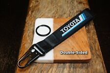 Blue Toyota Vintage Heritage Stripes Keychain Lanyard, Metal Snap Hook Clip-On picture