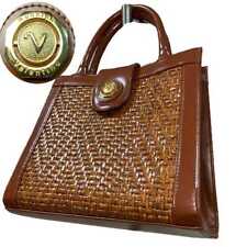 Rudolph Valentino Basket Bag Stylish Brown Women's Used From Japan picture