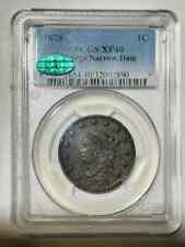 1828 P Large Cents Coronet Head PCGS XF-40 BN CAC Large Narrow Date picture