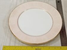 2 Fitz & Floyd ADOBE PEACH Border Dinner Plates Gold Accents picture
