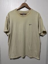 Vintage Nike Y2K Silver Tag Embroidered Micro Swoosh Yellow Shirt Size L picture
