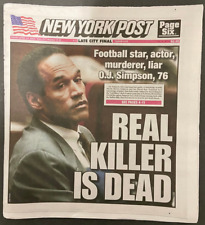 O.J. Simpson Real Killer Dead remembered New York Post newspaper 4/12 2024 Death picture